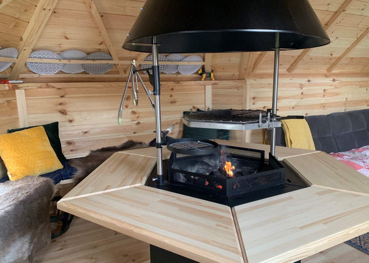 camping grill bbq cabin