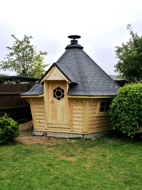 kota bbq log cabin hut