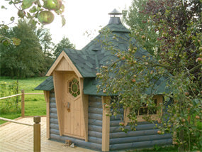 kota bbq log cabin hut