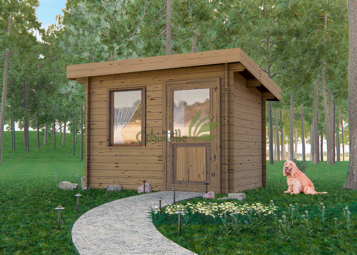 anais log cabin home office