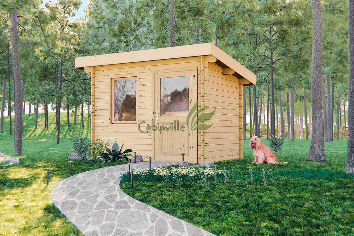 anais log cabin home office home gym