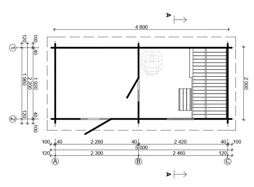 winterton sauna hut floor plan